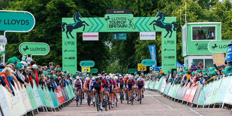 Tour of Britain cyclists.