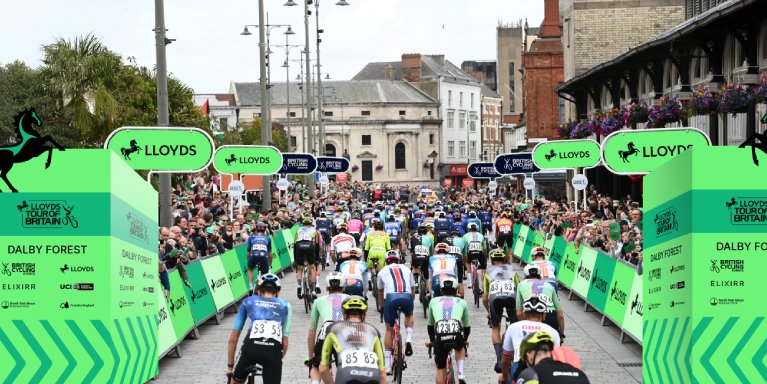 Tour of Britain cyclists.