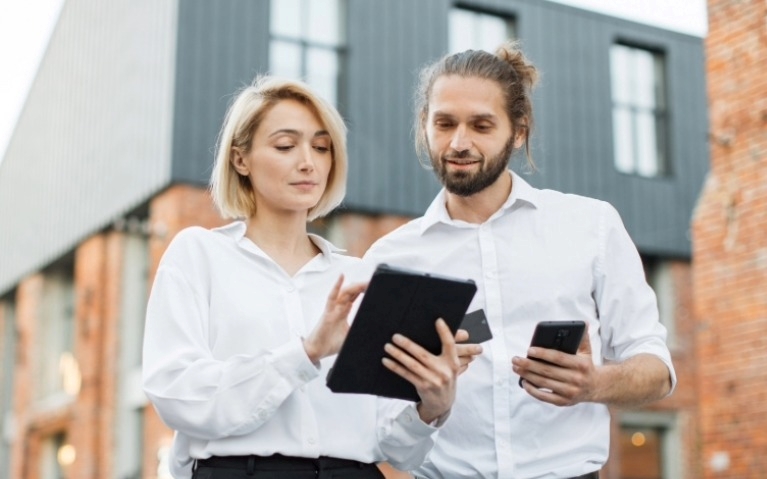 Capita employees looking at a screen
