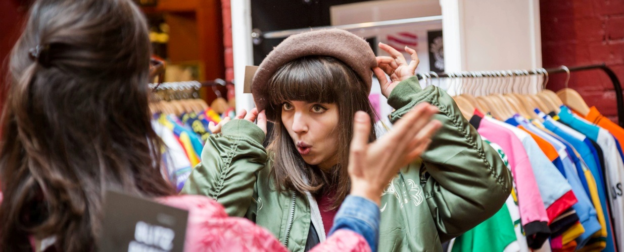 Two women shopping