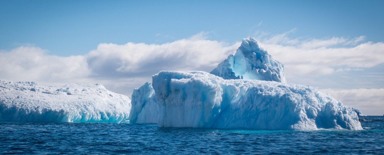 Iceberg in the middle of the ocean