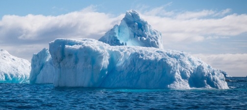 Iceberg in the middle of the ocean