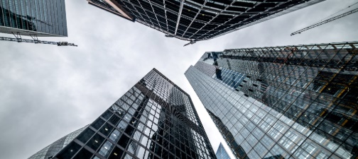 City of London looking skyward