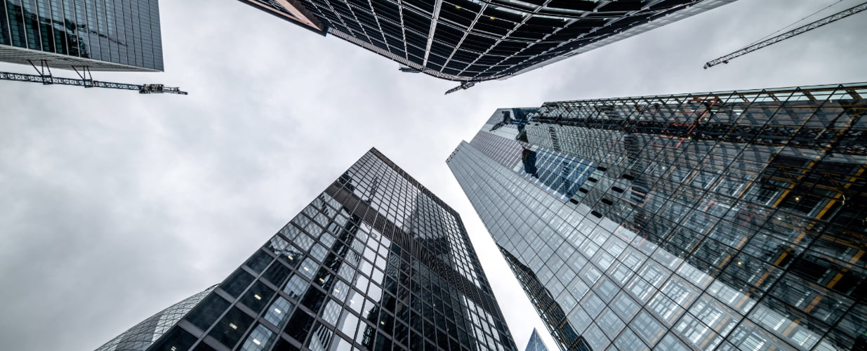 City of London looking skyward