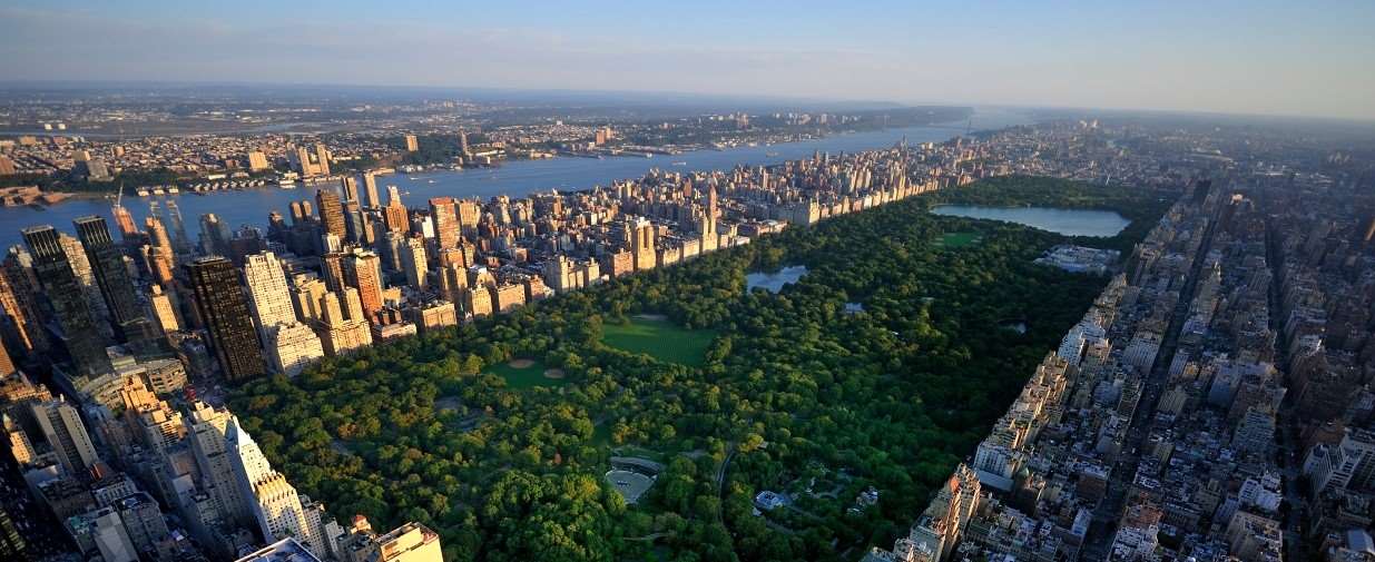 Aerial view of Manhattan and Central Park, New York City