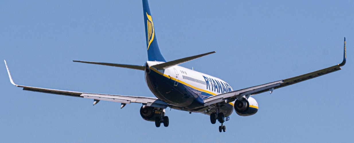 Ryanair flight taking off