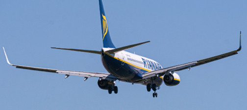 Ryanair flight taking off