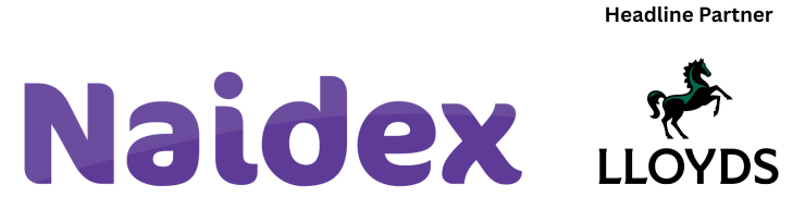 Naidex logo; Headline Partner Lloyds