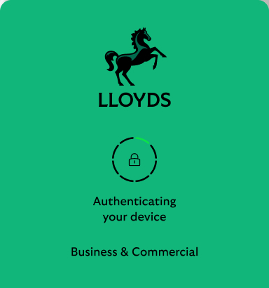 A screenshot of the Lloyds Bank business mobile app memorable information screen.