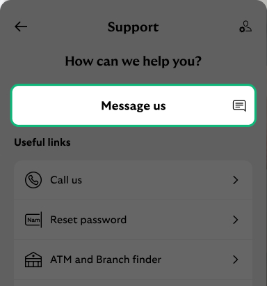 Select Message us.