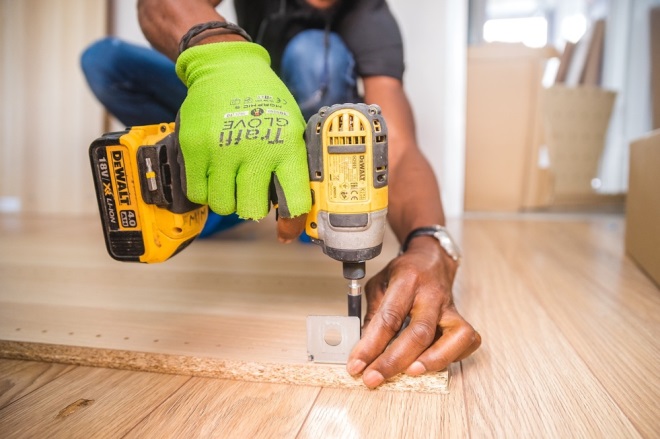 Close up of a power drill