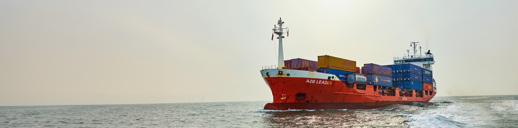 Containership with load