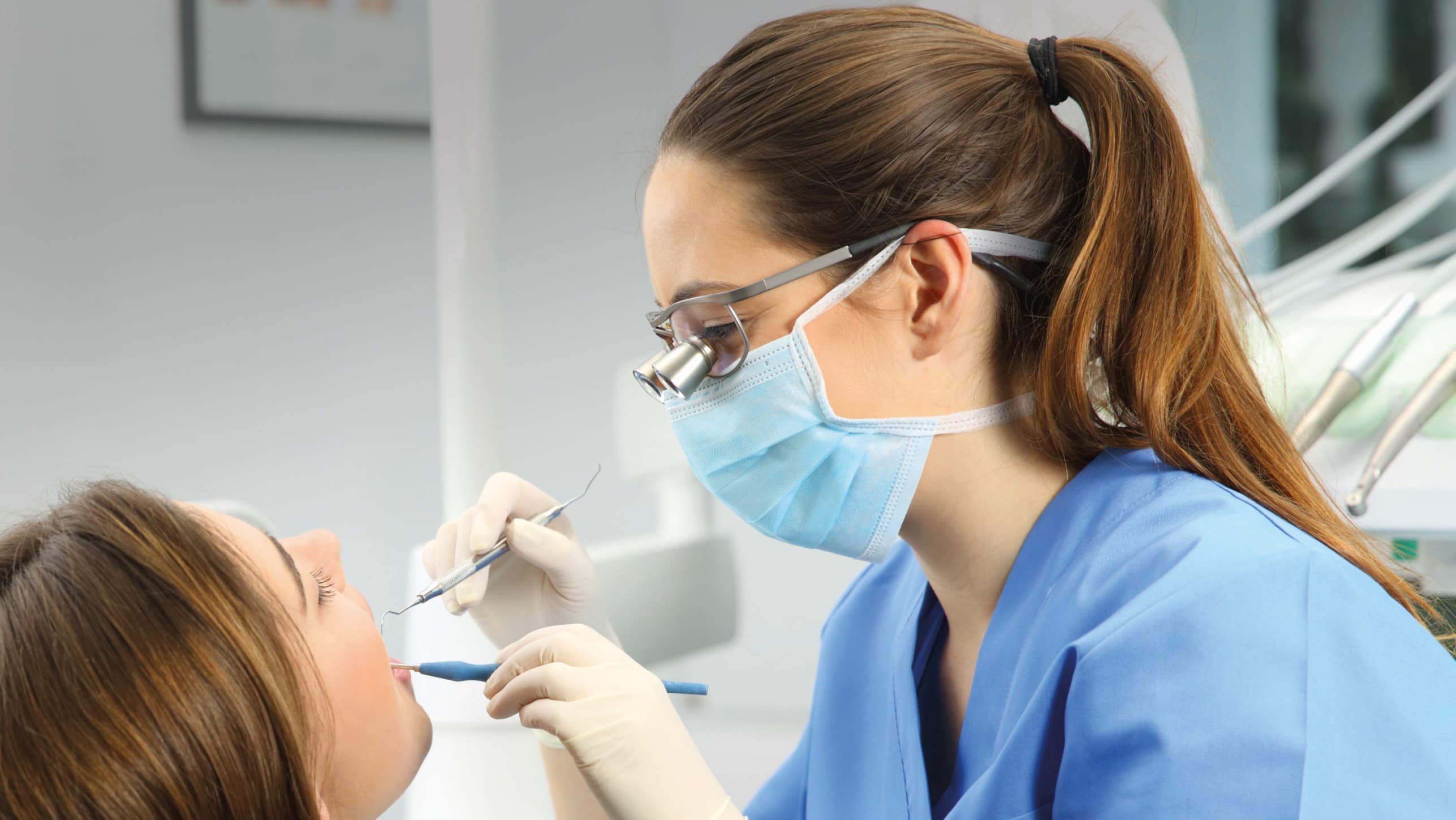 Dentist at work