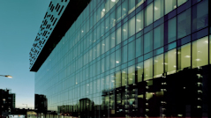 Glass building