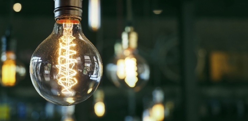 Lightbulbs turned on