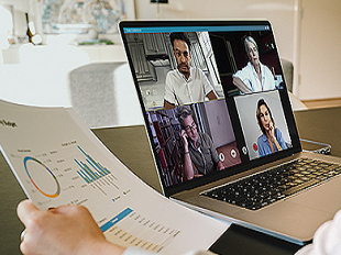 image of someone in a digital meeting