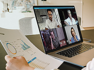image of someone in a digital meeting