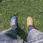a pair of shoes in different colours