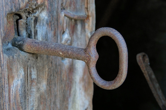 a key in a lock