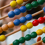 a close up of an abacus