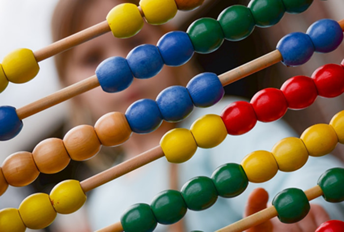 a close up of an abacus