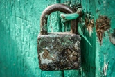 Locked padlock