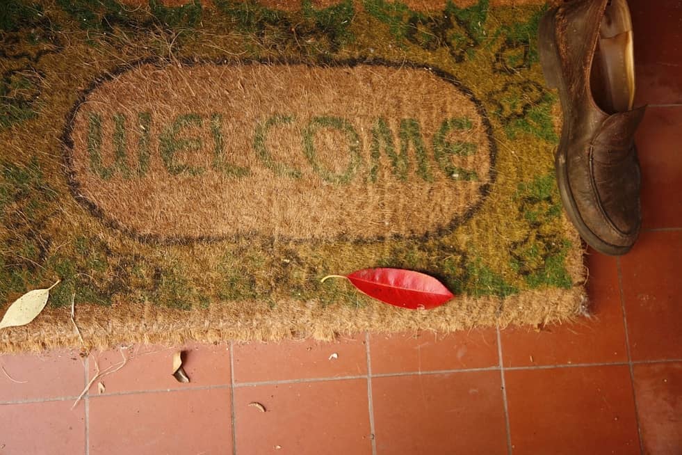 Welcome door mat