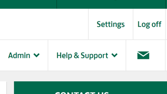 Close up of the inbox icon