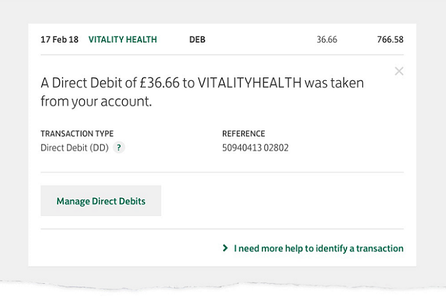 transaction details screen