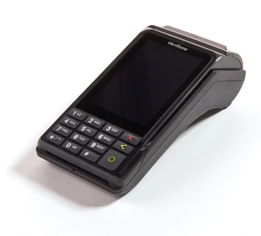 Verifone V240M GPRS angled POS device