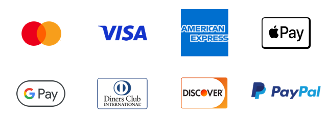 Logos for types of payments used