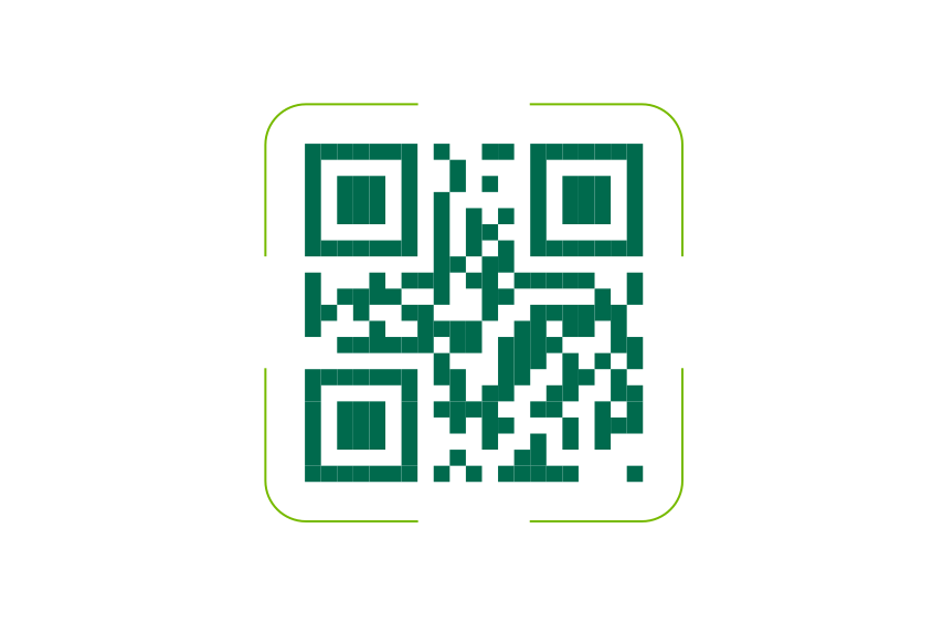 An example of a QR code.