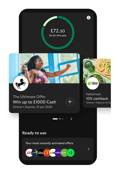 Mobile app showing offers