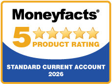 MoneyFacts five star product rating, Packaged Current Account 2026.