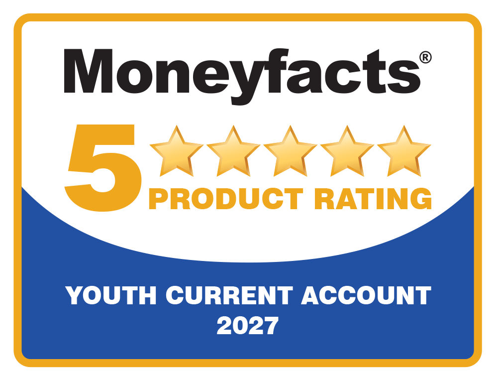 Moneyfacts five start product rating, Youth Current Account 2027.