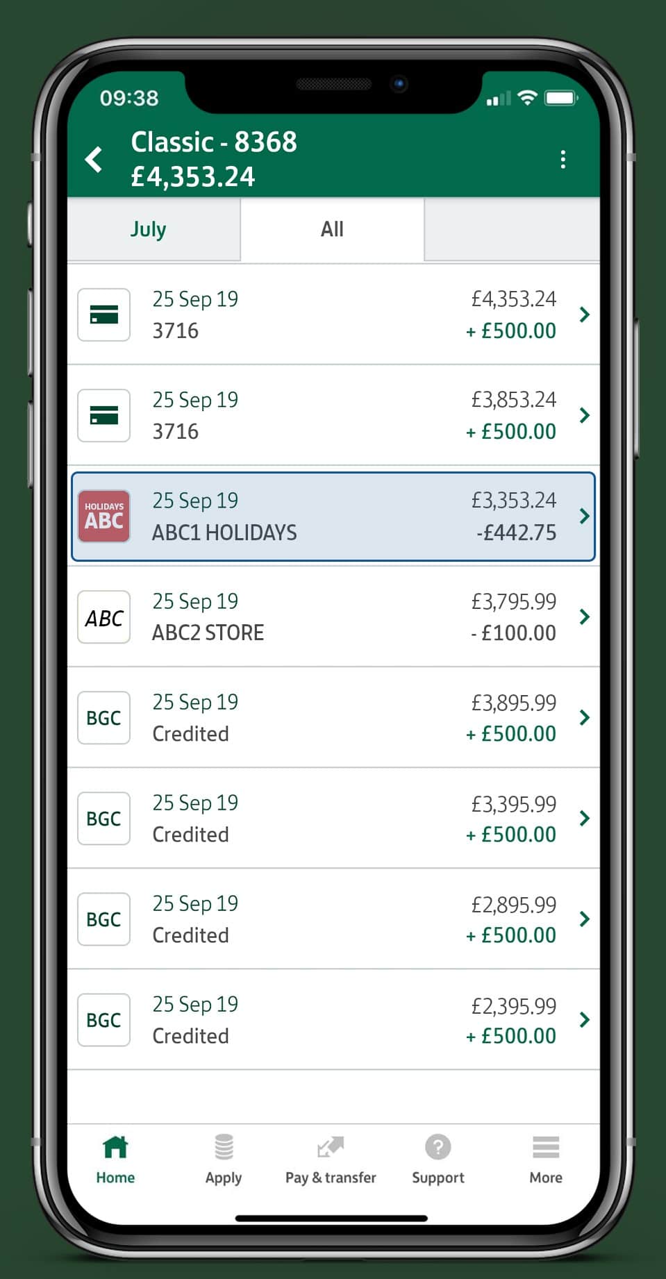 Image of mobile app step 1
