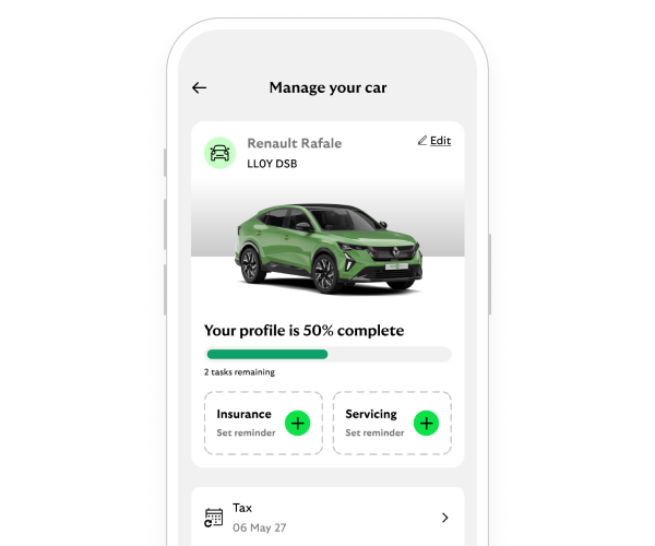 An app screen showing the Insure app space.