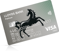 Platinum packaged bank account card