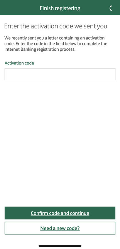 Finish registering a screenshot from the app.