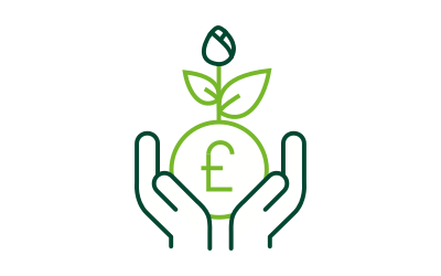 hands coin illustration