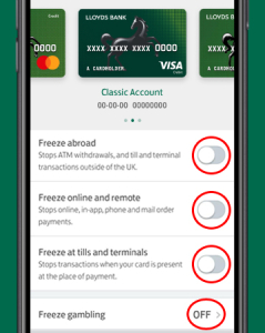 Freeze Transactions On Your Debit Card Mobile Banking Lloyds Bank