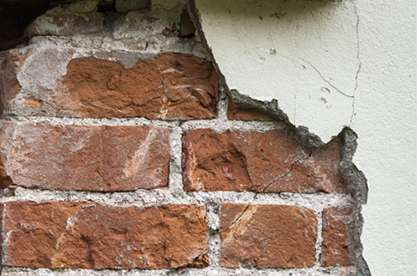 Exposed bricks.