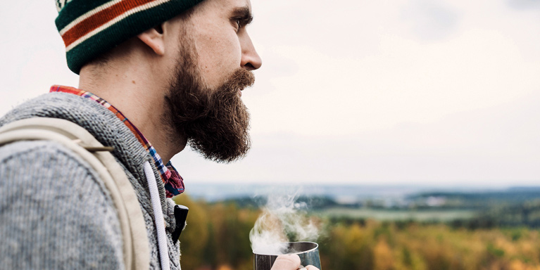 Man with hat and beard.