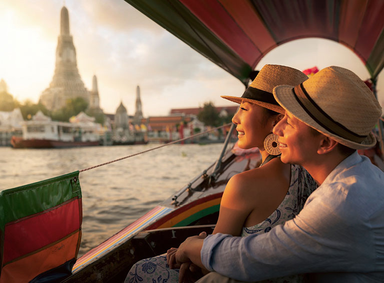 Couple in boat image
