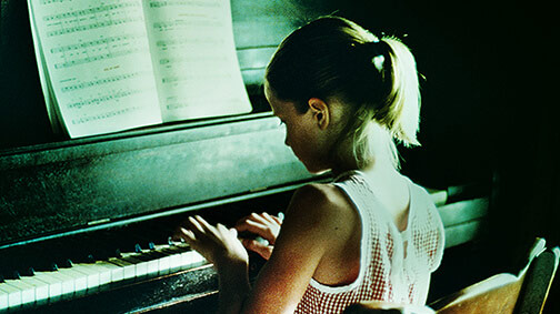 a child playing the piano