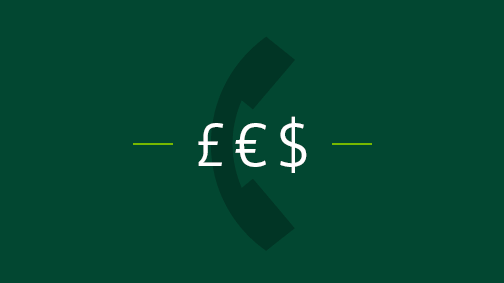 telephone and currency icon