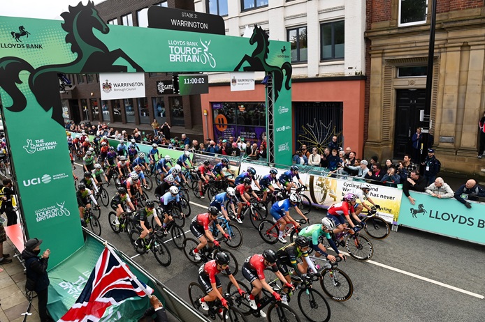 Cyclists in a race