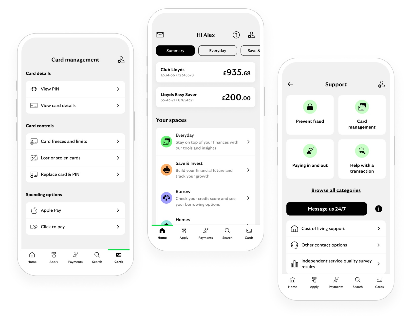Graphic of the new Lloyds app