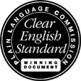 Plain Language Commission - Clear English Standard Winning Document