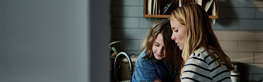 Two people hugging